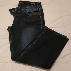 Silver cropped jeans